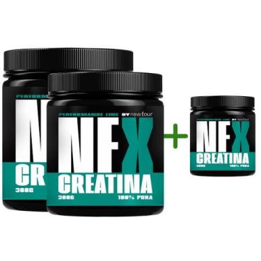 Imagem de Nfx Creatina 100% Pura Compre 2 Leve 3 Total De 900 Gramas - New Four