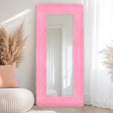 Imagem de HIYZI Moldura espelhada rosa fofa de comprimento total 152 x 53 cm, capa de borda antid...
