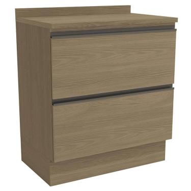 Imagem de Balcao Com Tampo 80 Cm 2 Gavetas Mdp Maxxi G755 Kappesberg Nogal