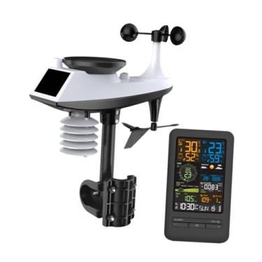 Imagem de Fenteer Estação meteorológica interna e externa com alertas, pressão do ar, chuva, despertador, condições climáticas