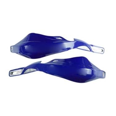 Imagem de UGPLM Protetores de mão genéricos para motocicletas, fáceis de instalar, modernos, de alumínio, resistentes para guidões de 22 mm e 28 mm, para-brisas, Azul