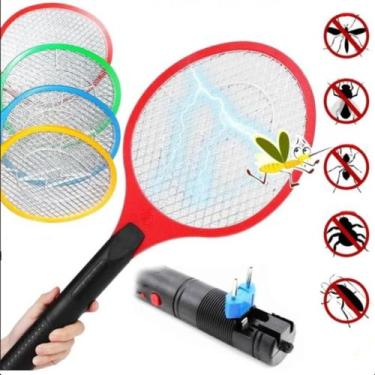 Imagem de Raquete Elétrica Compacta para Insetos, Recarregável e Alta Potência -