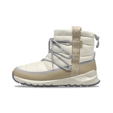Imagem de The North Face Bota de neve feminina Thermoball com cadarço à prova d'água, Cinza gelo/cascalho, 41