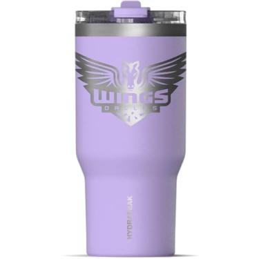 Imagem de Hydrapeak Copo Dallas Wings de 740 ml oficialmente licenciado pela WNBA com tampa de canudo, compatível com porta-copos, copo isolado à prova de vazamento