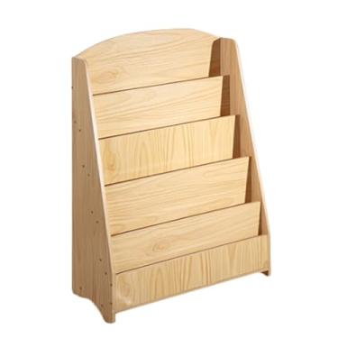 Imagem de Estante de livros para sala de aula, 5 andares, estante de madeira, estante de chão estreito, organizador de estante para quarto, sala de estar
