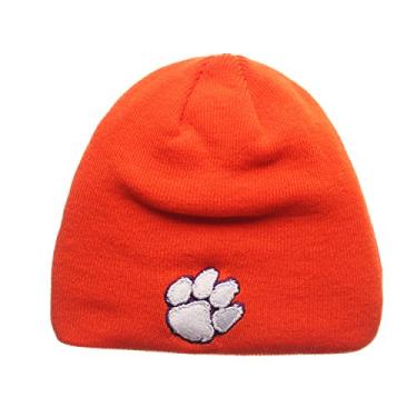 Imagem de Gorro clássico Zephyr ZHATS Edge Skull Cuffless chapéu NCAA Inverno tricotado, Clemson Tigers - cor laranja, Clemson Tigers - Orange, One Size