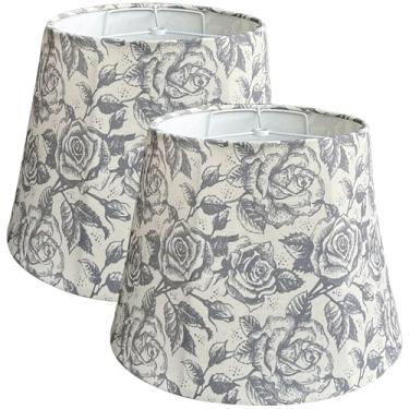 Imagem de TOOTOO STAR Conjunto de 2 abajures, abajures impressos 25,4 cm superior x 35,5 cm inferior x 25,4 cm de altura, persianas de substituição para lâmpadas de chão, abajur de mesa, fácil montagem
