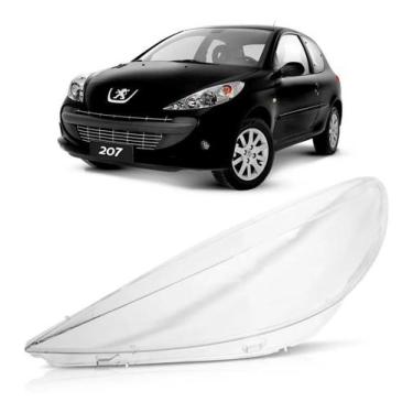 Imagem de Lente Farol Peugeot 207 2009 a 2015  Lado Esquerdo Motorista - MARCA