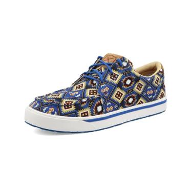 Imagem de Twisted X Cano alto masculino Kicks Soft Toe, Azul multi asteca, 38
