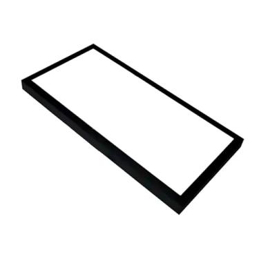 Imagem de Plafon Led 24w Retangular 30x60 Sobrepor Preto Branco Quente