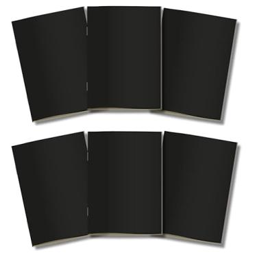 Imagem de Kit 6x Cadernetas Sem Pauta Capa Flex 40 Pág Pólen A5 Preto