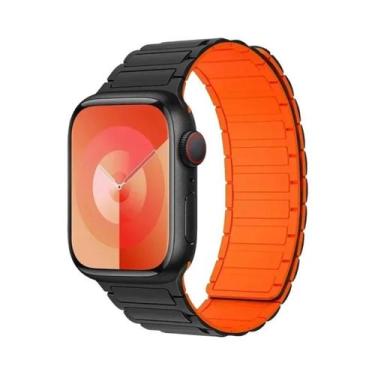 Imagem de Pulseira Magnética De Silicone De 46mm 42mm 40mm 41mm 45mm 44mm 49mm P