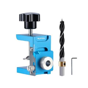 Imagem de Baoblaze Kit de gabarito para furos de bolso, guia de perfuração de cavilha, liga de alumínio com luva de perfuração, ferramenta de localização para local de, Broca de 10 Mm