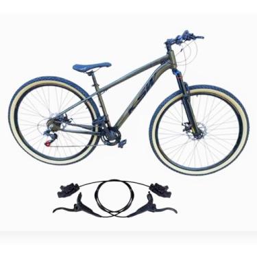 Imagem de Bicicleta Aro 29 Ksw Adulto 21 velocidades Suspensão Dianteira 80mm Pneu Faixa Amarelo Freio Hidraulico (VERDE/PEROLA/PRETO, 17)