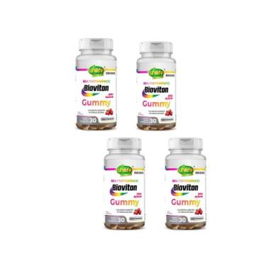 Imagem de Kit 4 Multivitamínico Gummy Unilife Bioviton 4x30 Gomas De Framboesa, 