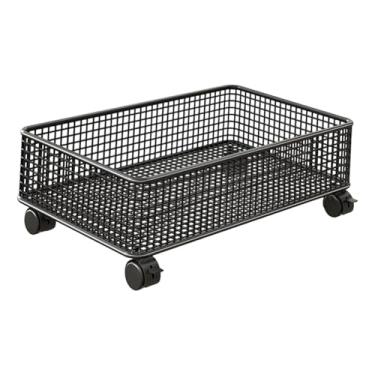 Imagem de AFXGUSD Organizador Embaixo Da Pia, Suporte para Banheiro, Prateleira com Rodinhas de 1 Nível, 47 X 28 X 15 Cm, Multiuso para Cozinhas Pequenas, Preto, Tamanho real