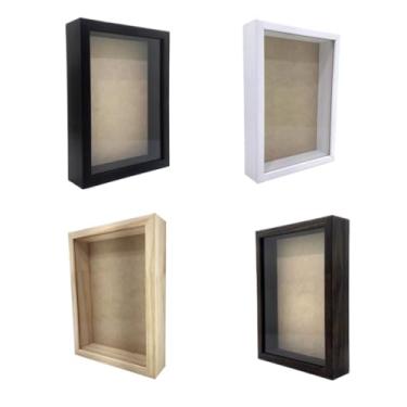 Imagem de Porta-Retratos de Mesa e Parede Moldura Caixa Alta(BRANCO,15X21 CM)