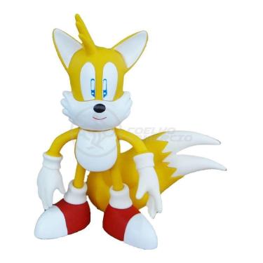 Imagem de Boneco Tails Articulado Grande Super Size 23cm Sonic World