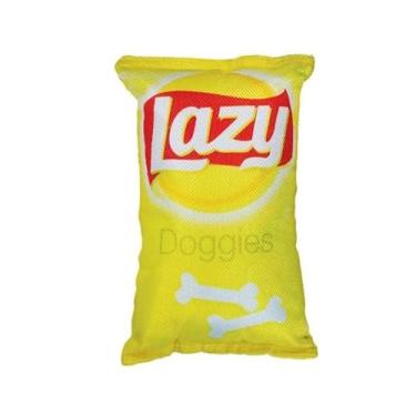 Imagem de Brinquedo Mordedor para Cães Pelúcia Salgadinho Interativo, 22 cm x 13 cm