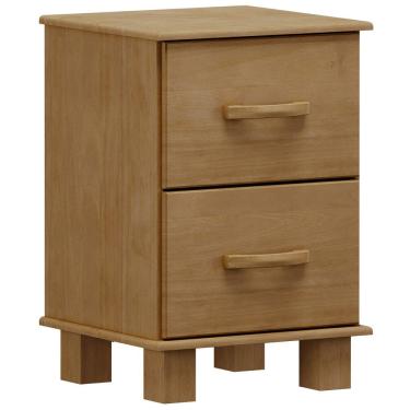 Imagem de Mesa de Cabeceira 2 Gavetas Madeira Maciça Selena F06 Freijó - Lyam Decor