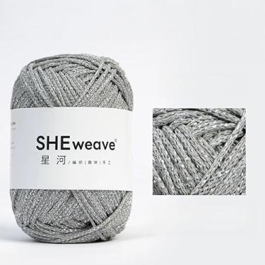 Imagem de Fio de macramê de 1,5 mm, cordão de macramê 100% algodão, fio de crochê 100 programas, fio brilhante brilhante, fio brilhante para crochê e cachecol (cinza brilhante)