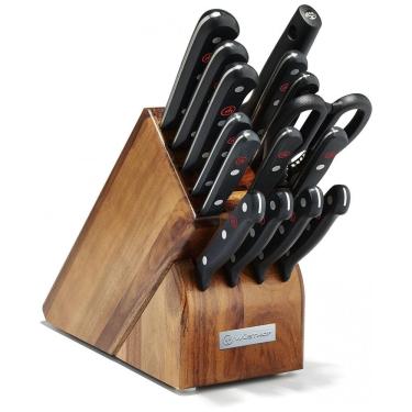 Imagem de Conjunto de Facas em Aço Inoxidável com Bloco de Bancada, 16 Peças, WUSTHOF, Preto