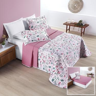 Imagem de Cobre Leito + Jogo De Cama Avere 200 Fios Queen 06 Peças 100% Poliéster - Bothanica