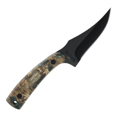 Imagem de Old Timer Faca de lâmina fixa 152OTBC Pro Hunter Camo Sharpfinger de 18 cm com lâmina de 8,4 cm de alto carbono SS Clip Point Skinner Blade e alça camuflada para caça, esfolar, curativo de campo e ao ar livre