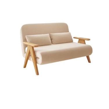 Imagem de Sofá-cama dobrável Sofá-cama dobrável, multifuncional, de solteiro, em madeira maciça(Grande)