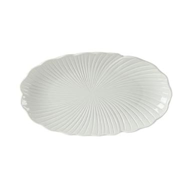 Imagem de Prato frio de restaurante de porcelana branca em forma de Dan prato de peixe cozido no vapor - 30,5 cm