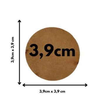 Imagem de 100 bolachas Aplique mdf 3,7 a 4,3cm cru artesanato pintura - 3D Melo,