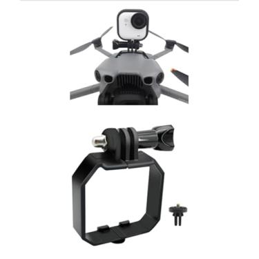 Imagem de YUULNMOP Suporte de montagem para câmera de ação de drone para DJI Mini 5 Pro, suporte de expansão superior de gimbal de drone com adaptador de montagem de tripé de parafuso de 1/4 para acessórios