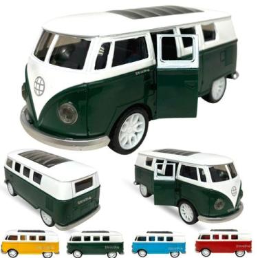 Imagem de Carrinho De Ferro Miniatura Kombi De Metal Abre A Porta - Europio, Ver