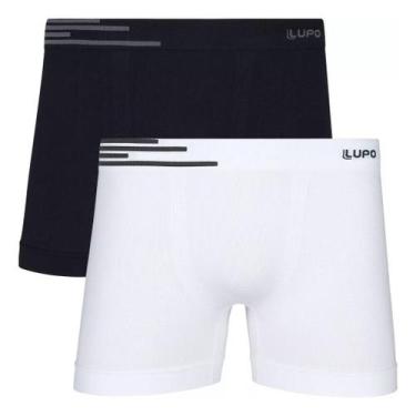 Imagem de Kit 2 Cuecas Boxer Microfibra S/ Costura Lupo 436 casapaula, 908 branc