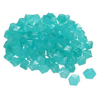 Imagem de 300 peças de pedras brilhantes 10-15 mm decoração de pedras luminosas no escuro decoração DIY azul decorativo para jardim, vaso de plantas, aquário