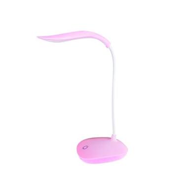 Imagem de Luz noturna flexível, lâmpada de mesa para leitura, lâmpada USB para iluminação doméstica, luz noturna regulável com iluminação de 3 níveis, rosa