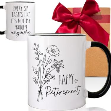 Imagem de CATABUBU Presentes de aposentadoria para mulheres e homens - Caneca feliz aposentadoria presentes aposentados para colega de trabalho, professor, enfermeiras, chefes, amigos, aposentados, colegas de