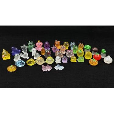 Imagem de Conjunto de mini enfeites de resina, enfeites fofos para aquários de peixes, faça você mesmo, decoração de artesanato, 40 peças