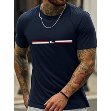 Imagem de Camiseta Masculina Traços King Rei 100% Algodão Premium Moda - FLEXEN,