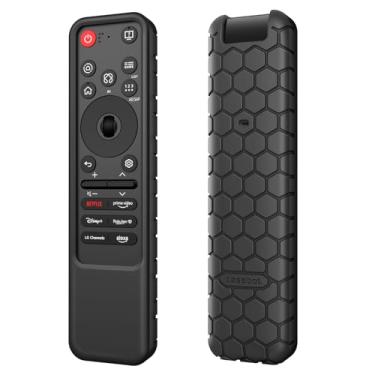 Imagem de Fintie Capa de silicone para controle remoto LG MR25GA, leve, antiderrapante, à prova de choque, capa protetora para LG OLED Smart TV C5 B5 G5 M5 Series Magic Remote 2025 (preto)