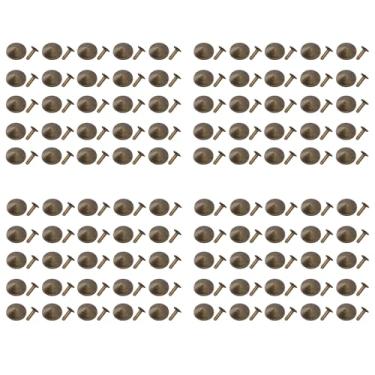 Imagem de Kit de rebites de couro à prova de ferrugem, rebite de ferro durável, acessórios de couro para pulseiras, chapéus, cintos 18mm, tamanho 200 peças (Antique Brass)