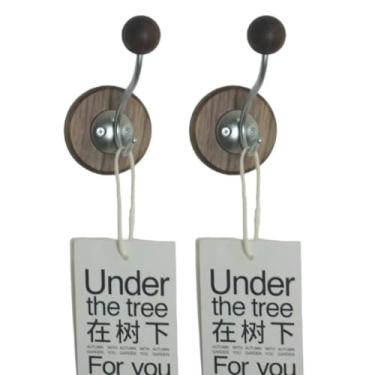 Imagem de Copfeu 2 ganchos magnéticos ganchos de parede de ímã de neodímio para pendurar casacos, roupões, mochilas, bolsas, chapéus, chaves, canecas, copos, toalhas (B)