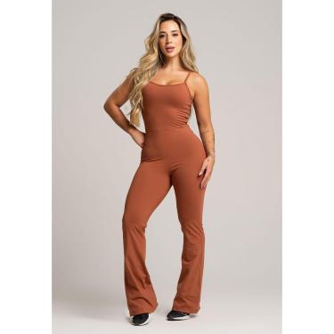 Imagem de Macacão Fitness Flare Alcinha de Regulagem Poliamida Mvb Modas-Feminino