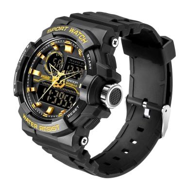 Imagem de  Relógio Masculino SPORT Design Militar Luxuoso Sanda Relógio de Pulso de Quartzo  A prova D`água 