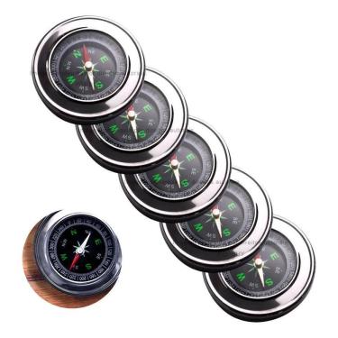 Imagem de Kit 5 Bússolas 6Cm Portátil Camping Caça Trilha