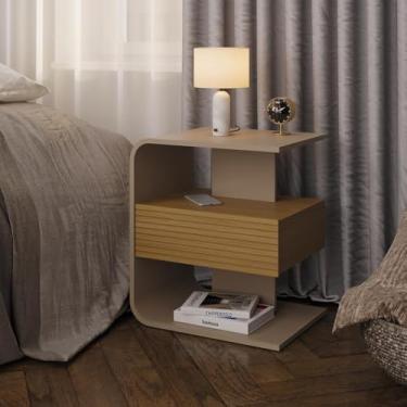 Imagem de Mesa de Cabeceira Celta em Mdf 15mm com 1 Gaveta Fendi e Hanover