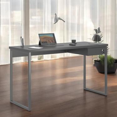 Imagem de Mesa Home Office Escrivaninha Industriale 1,20 Preta com Gaveteiro