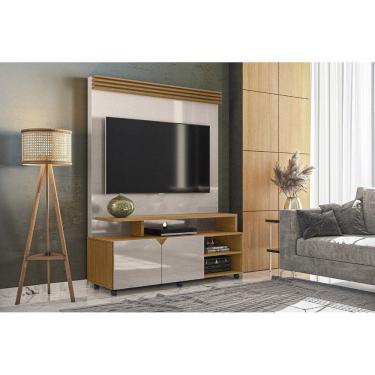 Imagem de Home p/ TVs até 60" Berlim Off White Perolizado/Tauari - Lukaliam