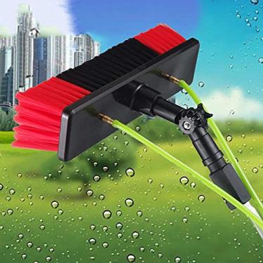 Imagem de Escova de limpeza de janela, limpador de rodo de janela com haste de extensão, lavagem de janela telescópica com cabeça dobrável, limpeza de vidro, 5 m (6 m)