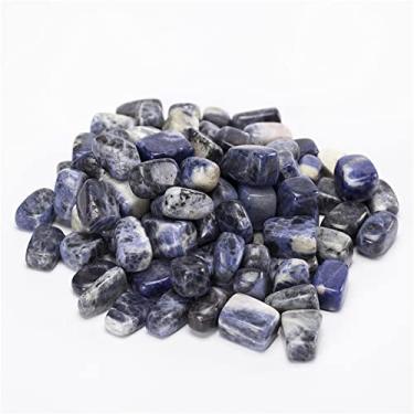 Imagem de URMIBDAI Cheio de textura 200 g a granel sortido de pedras caídas mistas lápis-lazúli cristal obsidiana pedras preciosas minerais de rocha para contas de Reiki (cor: 200 g Soalite)